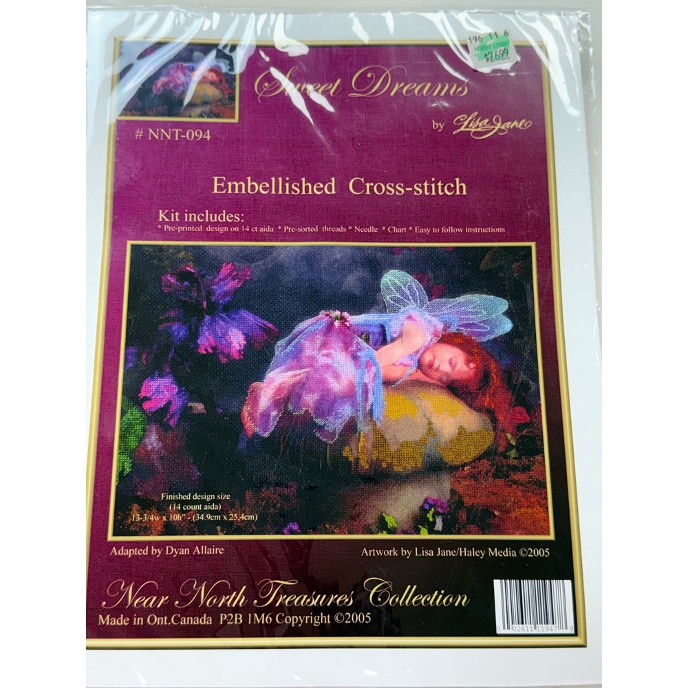 Vintage Sweet Dreams by Lisa Jane Embellished Cross Stitch Kit New